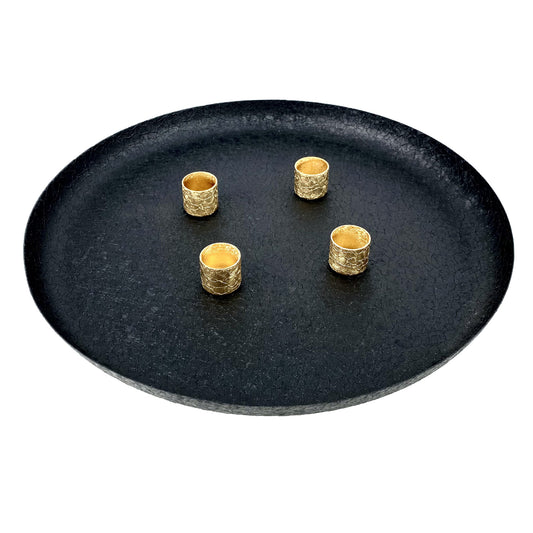 Advent wreath plate magnet made of metal 40cm