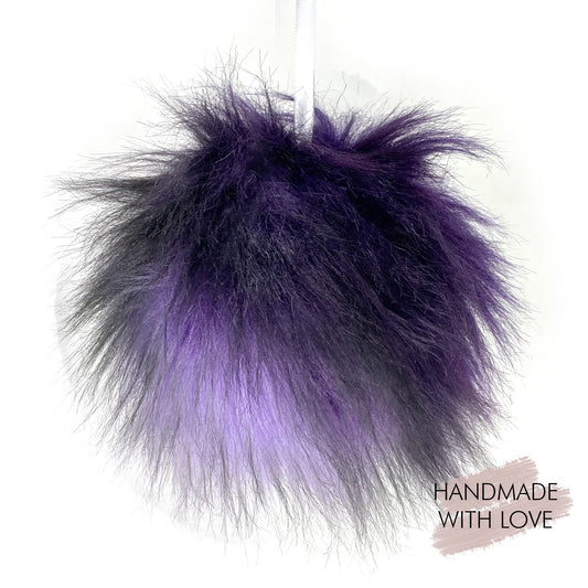 Christmas balls tree decoration faux fur violet