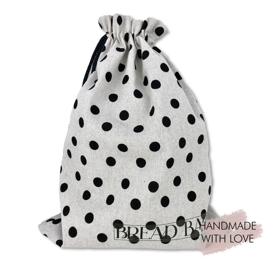 Brotbeutel Black Dots XXL