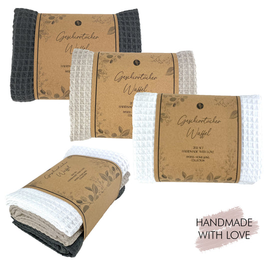 Tea towels waffle set of 2