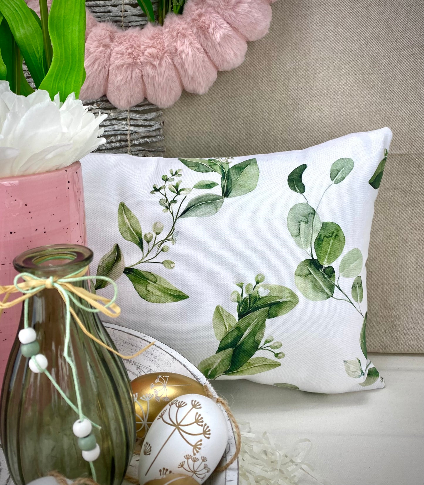Kissenhülle Eukalyptus 30x50cm