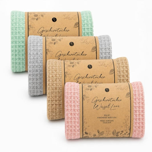 Geschirrtücher Waffel Love 2er Set
