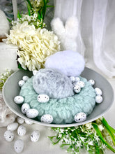 Load image into Gallery viewer, Easter egg hanger fur eggs set of 3 Bunny

