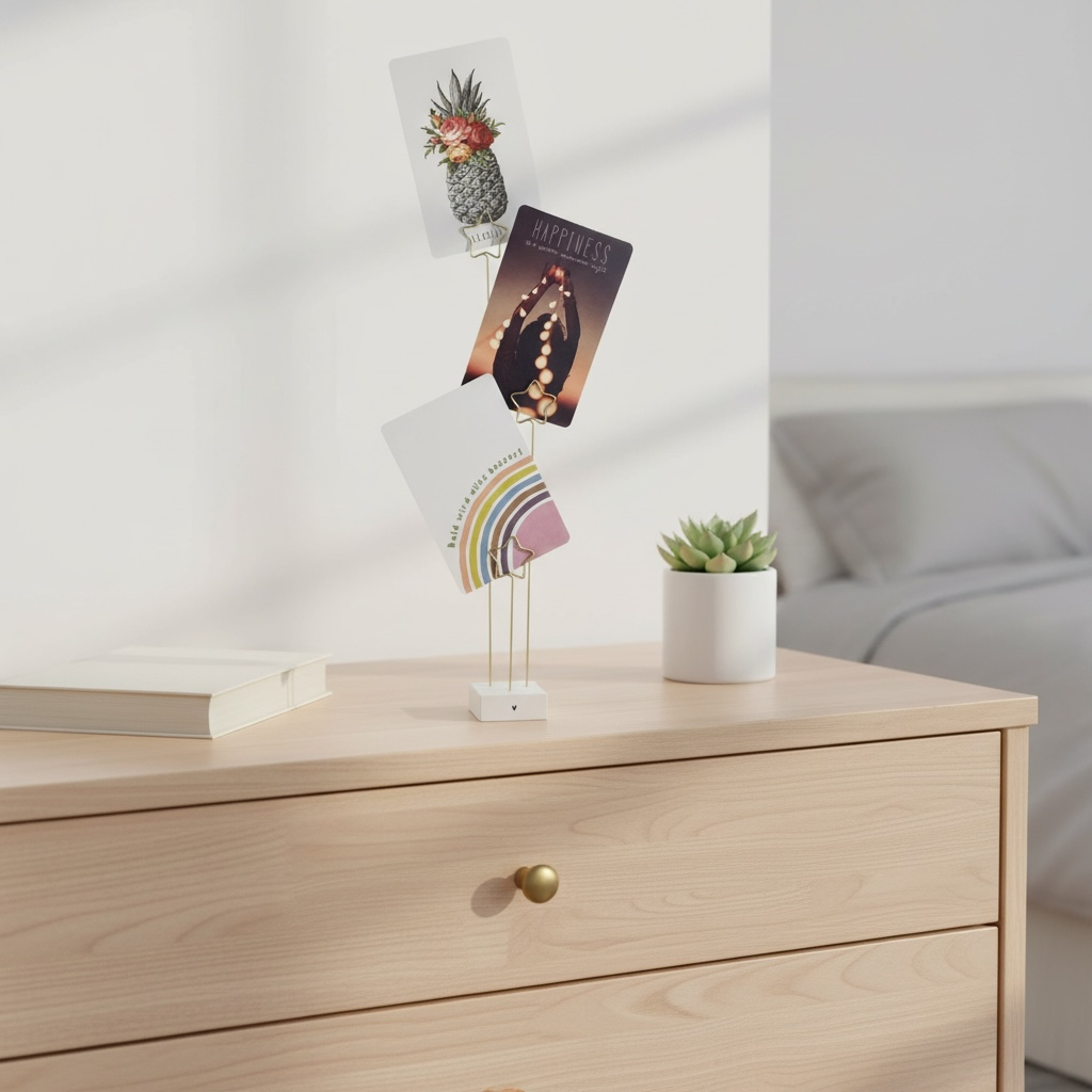 Kartenhalter Goldstars für Postkarten
