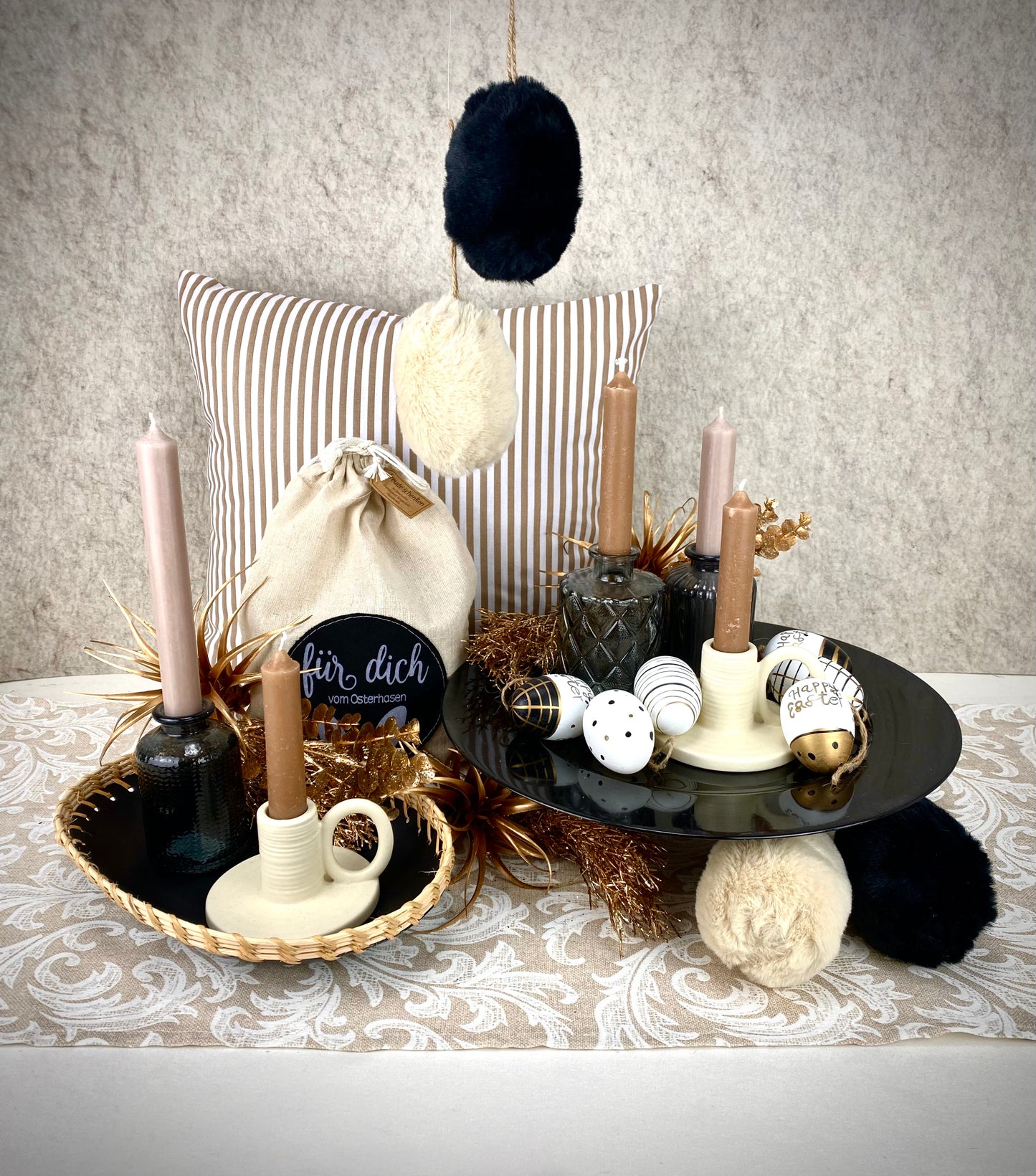 Dekoschale Oval mit Flechtrand