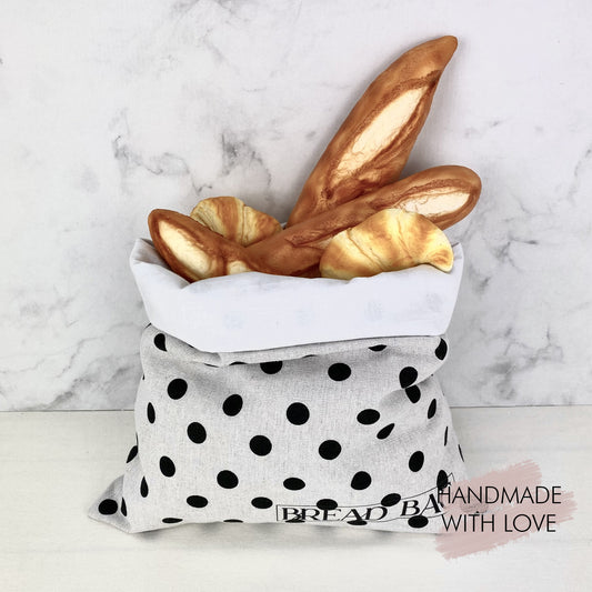 Bread Bag Black Dots XXL