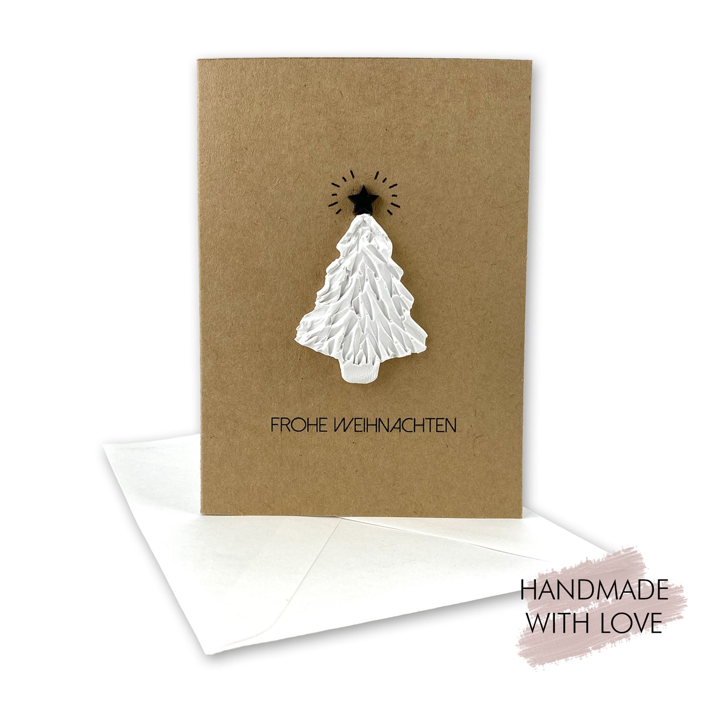 Klappkarten mit Gipsfigur