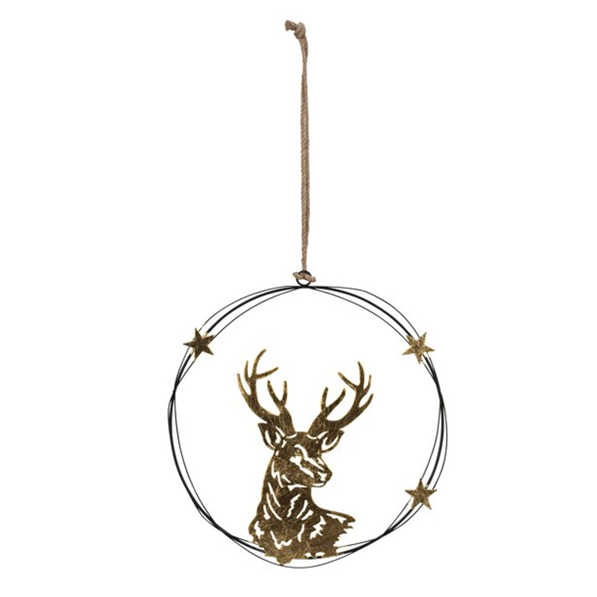 Metallring mit goldenem Hirsch D26cm