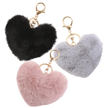 Load image into Gallery viewer, Heart Fluffy keychain

