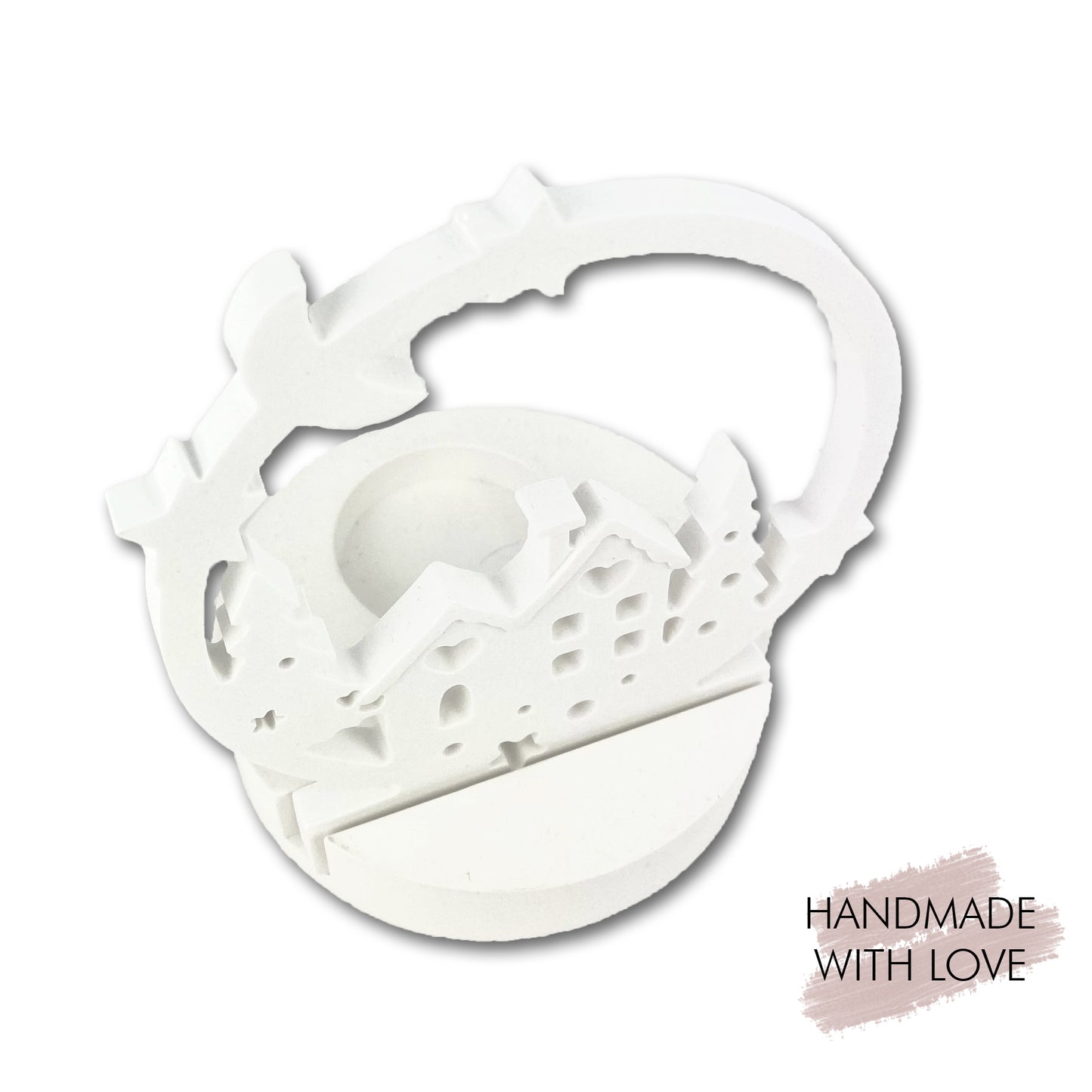 Teelichthalter Kramikgips XMAS