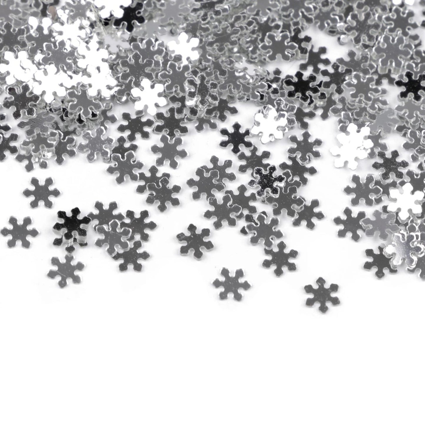 Mini Schneeflocken Streudeko in Silber