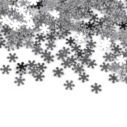 Mini Schneeflocken Streudeko in Silber