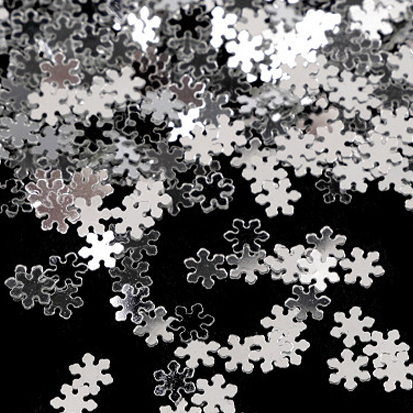 Mini Schneeflocken Streudeko in Silber