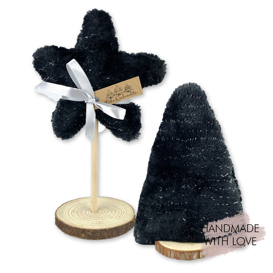 Kunstfell Tanne & Stern Black Silver