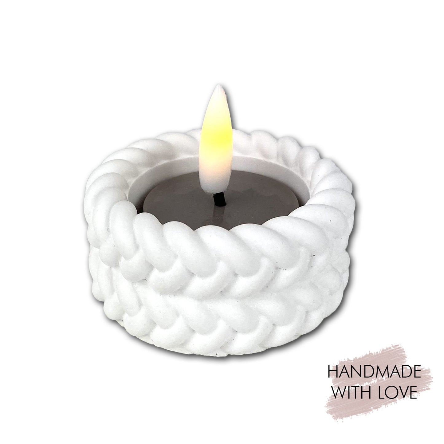 Geflochtener Teelichthalter Lea