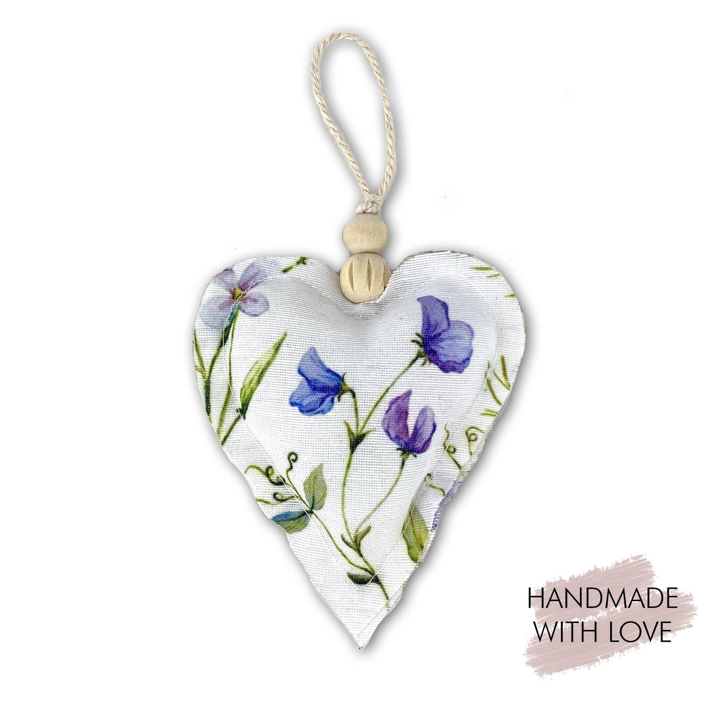 Stoffanhänger Flower Herz/Bunny 10-12cm