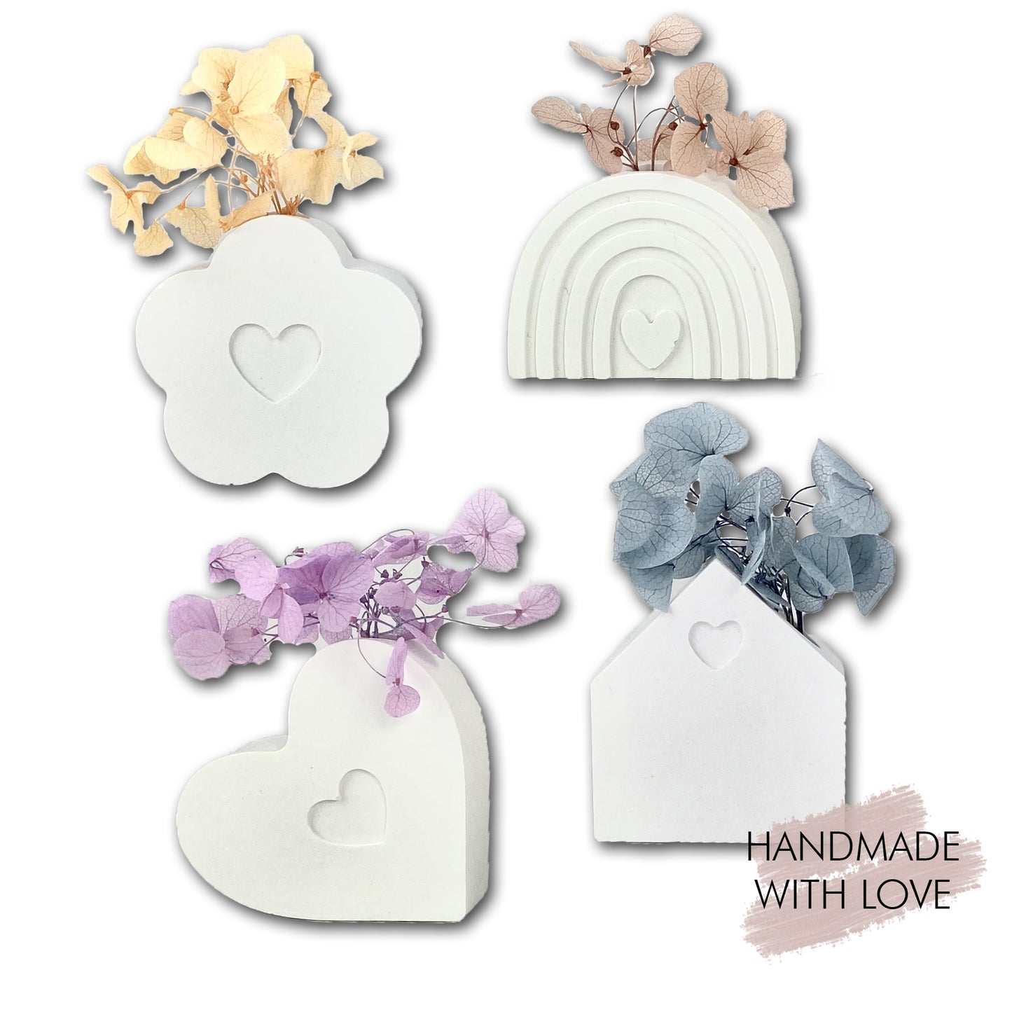 Mini Blumenhalter Vasen im 4er Set