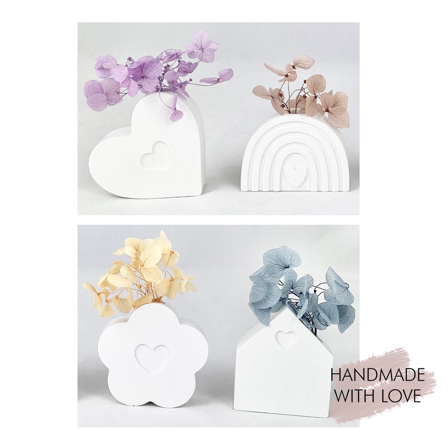 Mini Blumenhalter Vasen im 4er Set