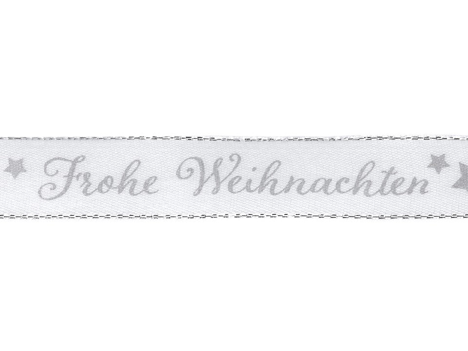 Satinband Geschenkband Frohe Weihnachten 3m