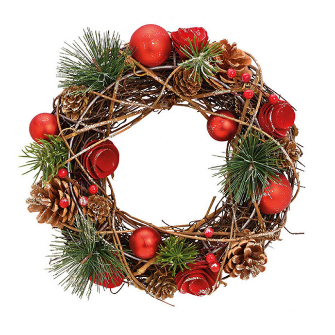 Decorated Advent wreath D24cm