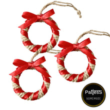 Load image into Gallery viewer, Jute advent wreath pendant set of 3
