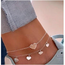 Load image into Gallery viewer, Bracelets/anklet hearts set of 2
