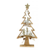 Load image into Gallery viewer, Wooden fir Christmas trees 30cm
