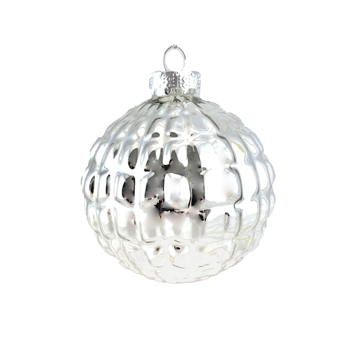 Christmas Baubles Luxury Silver