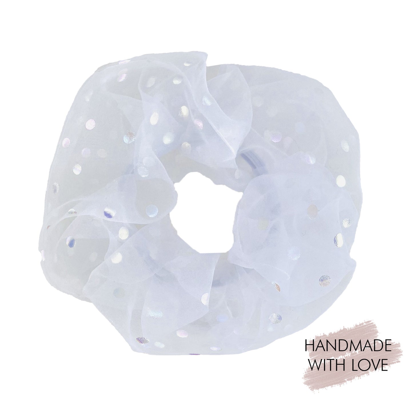 Haargummi XXL Scrunchies Dots Shine 3er Set