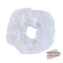 Load image into Gallery viewer, Hair tie XXL scrunchies dots shine set of 3
