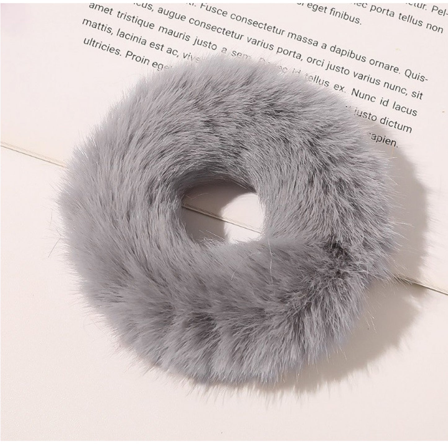 Hair tie fur donut