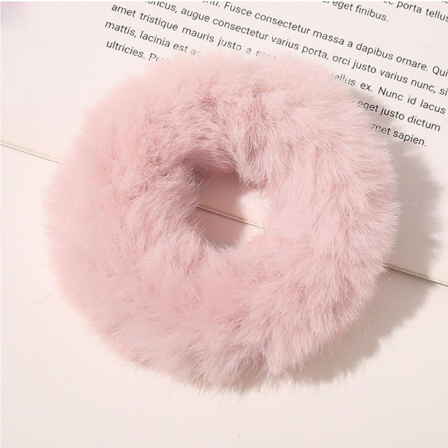 Hair tie fur donut