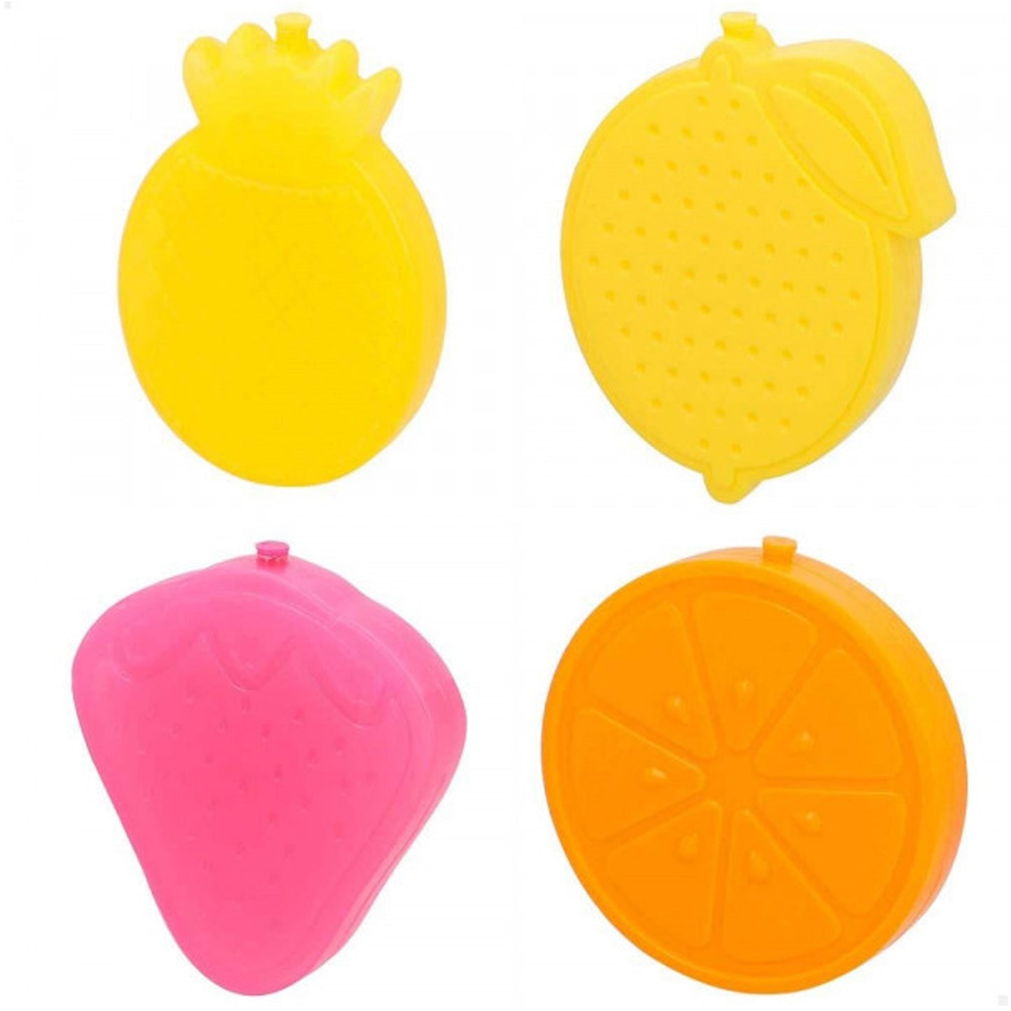 Set of 4 ice packs fruit