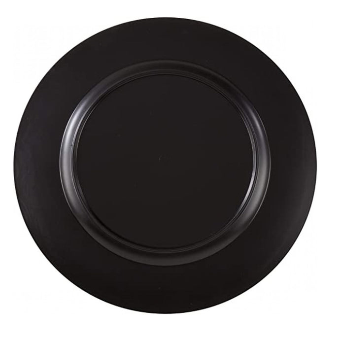 Plastic Plate Black D33cm