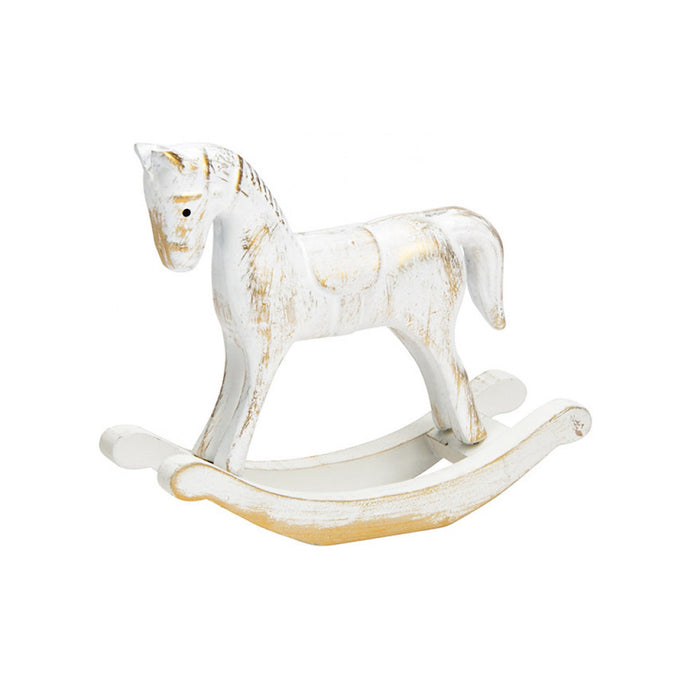 Rocking horse in white/gold
