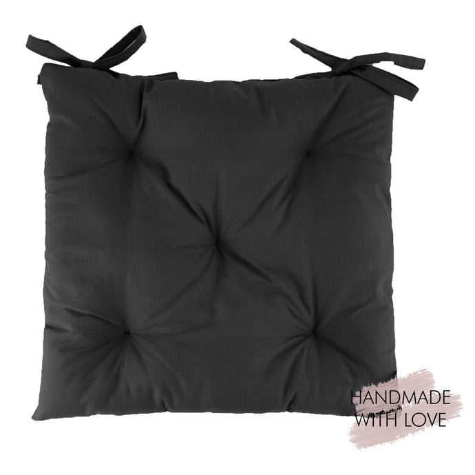 Seat cushion Luna Black 40x40cm