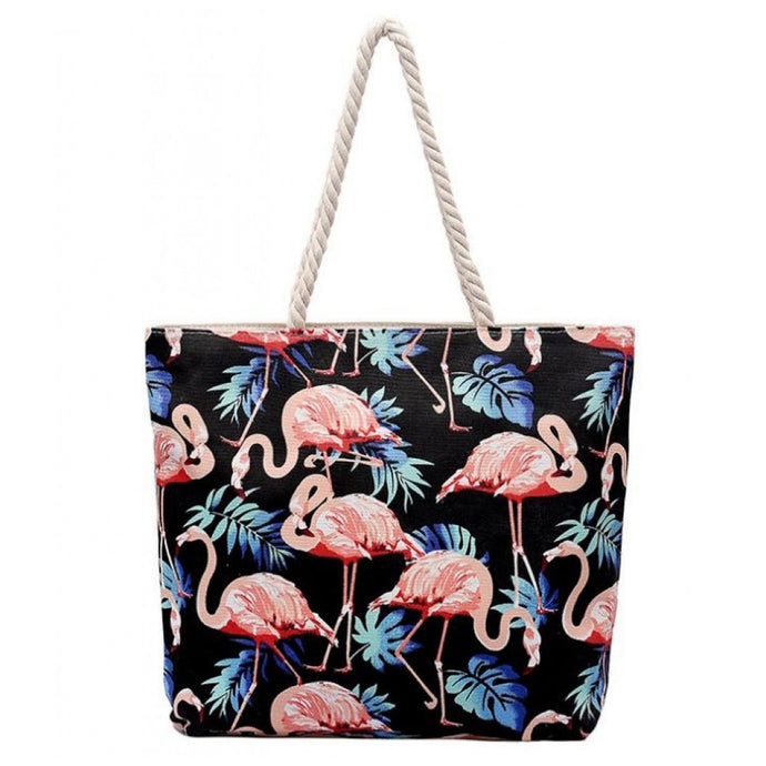 Flamingo beach bag