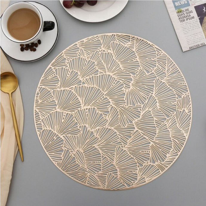 Placemat ginkgo in gold