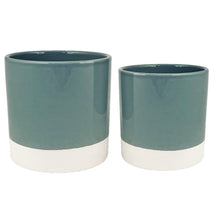 Load image into Gallery viewer, Ceramic cachepots set of 2
