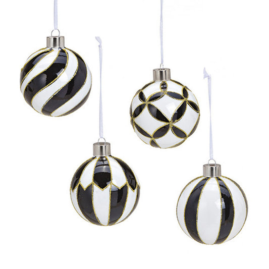 Baubles black and white with gold