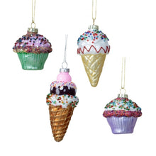 Load image into Gallery viewer, Set of 4 Cupcake/Ice Cream Pendants
