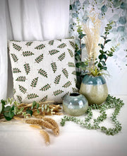 Load image into Gallery viewer, Linen look leaves cushion cover
